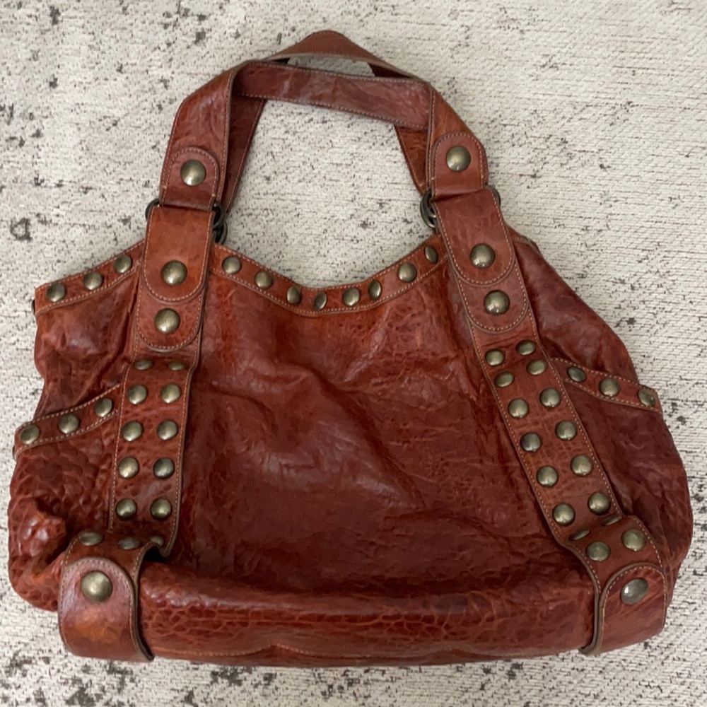 Kooba pebbled leather studded Jillian bag